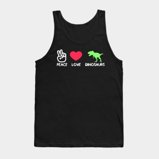 Peace Love Dinosaurs Tank Top